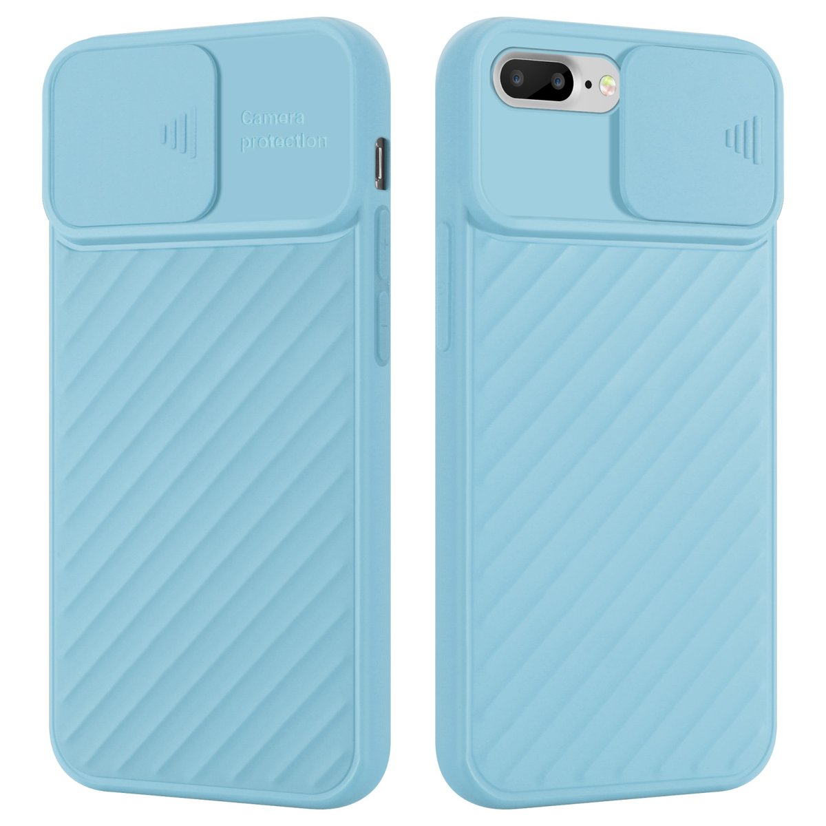 Pokrowiec Do Apple iPhone 7 PLUS / 7S PLUS / 8 PLUS Etui w Turkus Mat  Ochrona kamery TPU Obudowa Case Cover Cadorabo