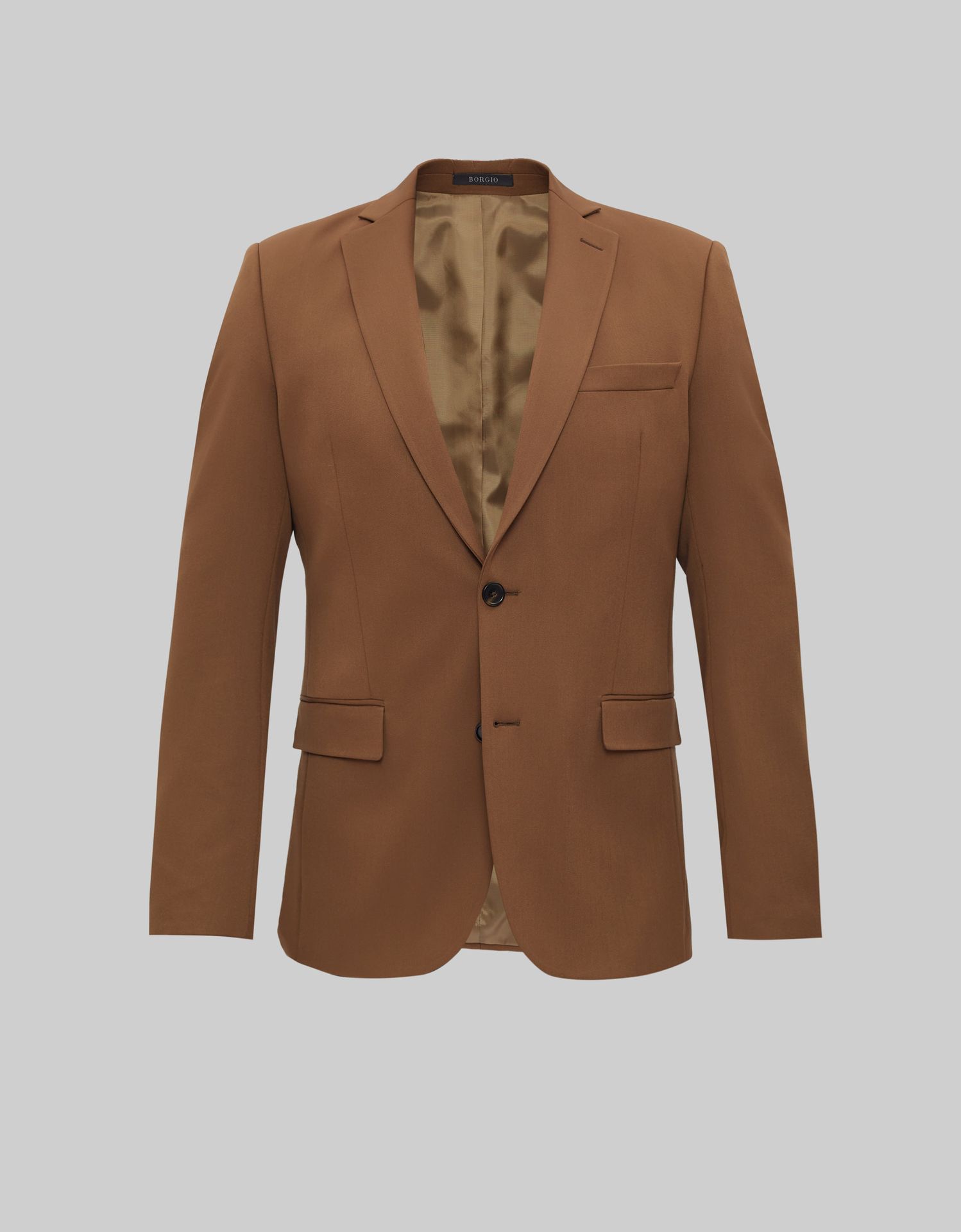 marynarka lido do zestawu brąz slim fit