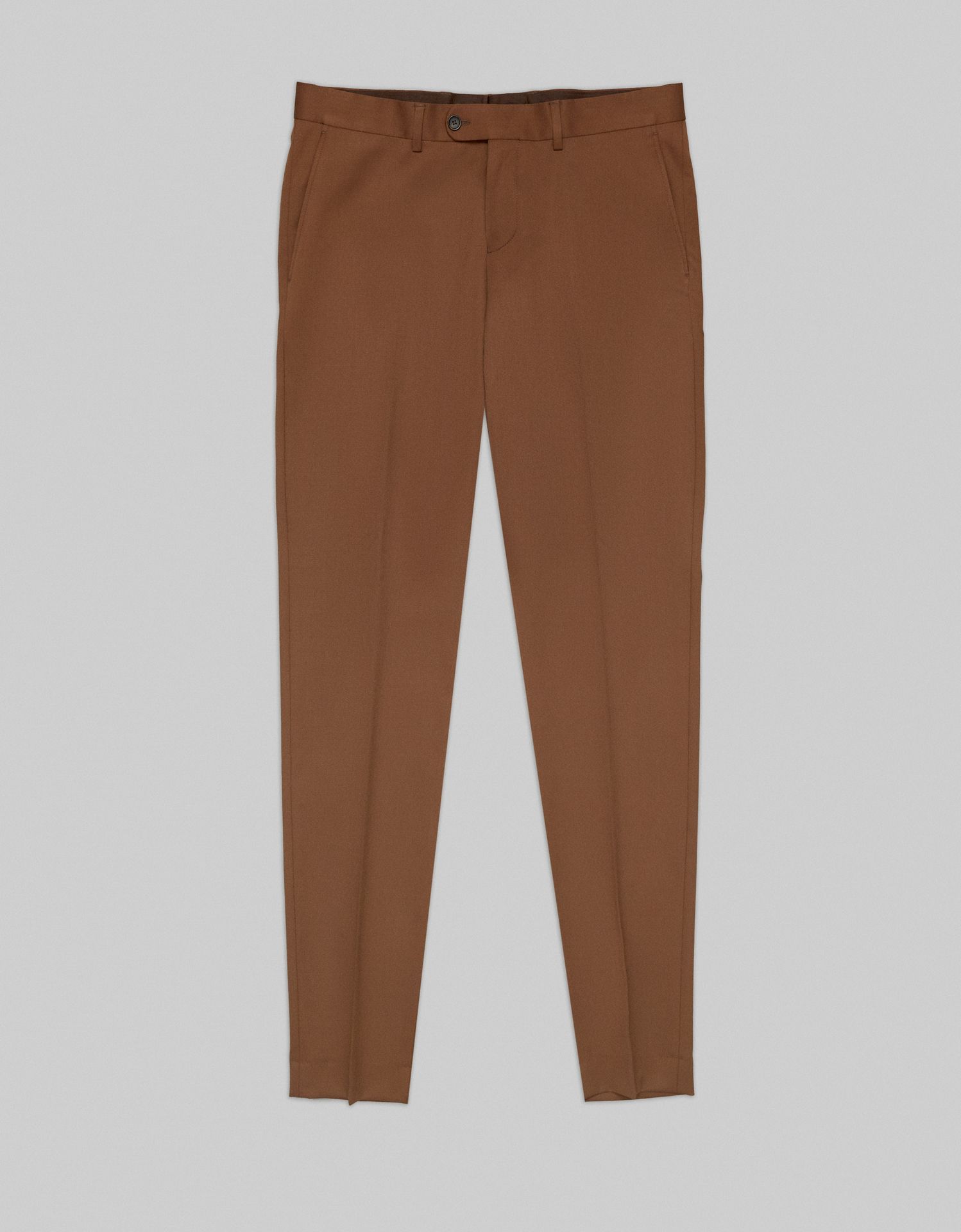 spodnie lido do zestawu brąz slim fit