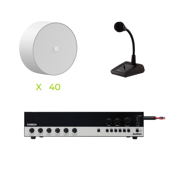 Zestaw audio pod radiowęzeł Audac