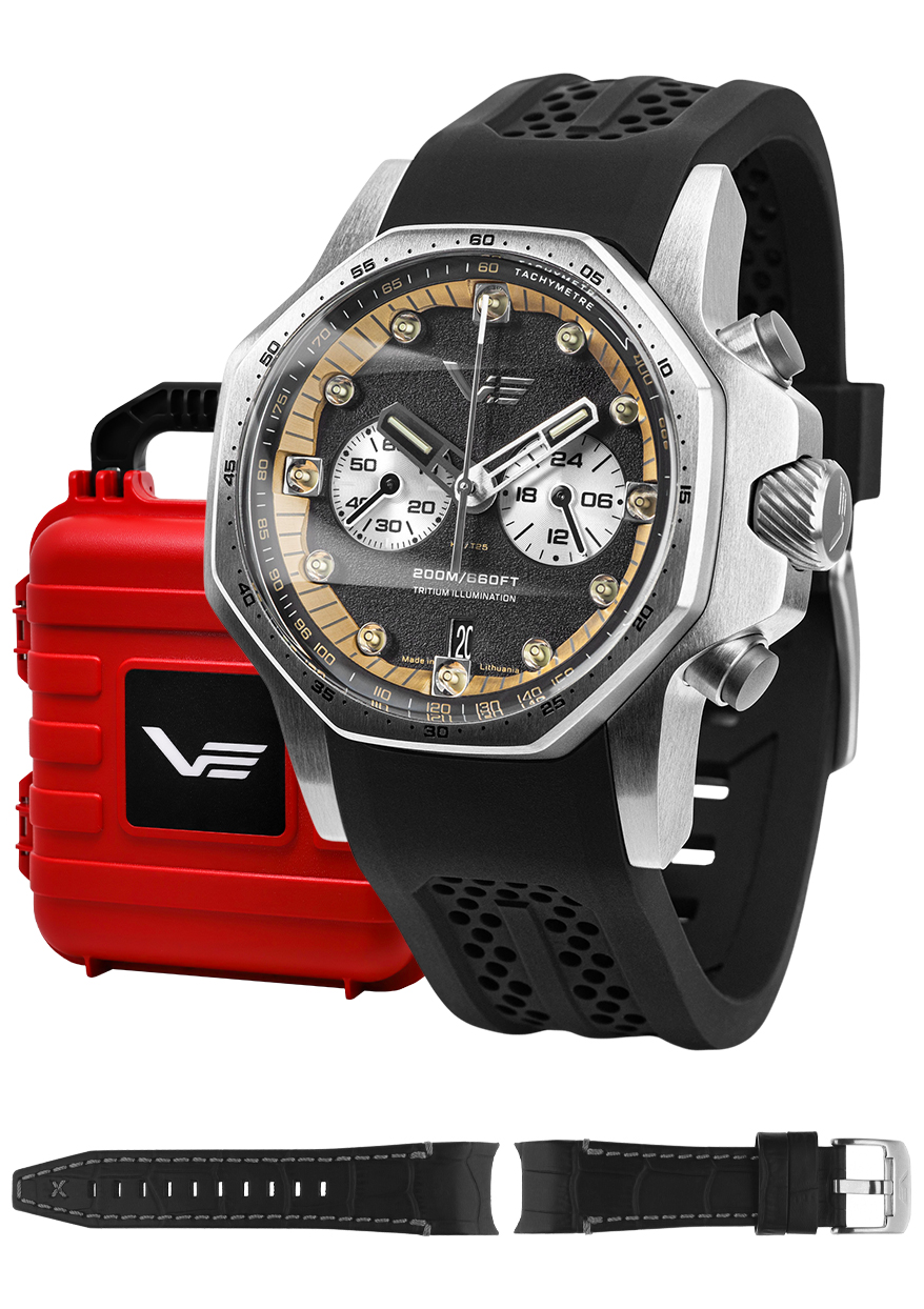 Zegarek Vostok Europe VK64-640A698S Atomic Age Sakharov Line Quartz Chrono