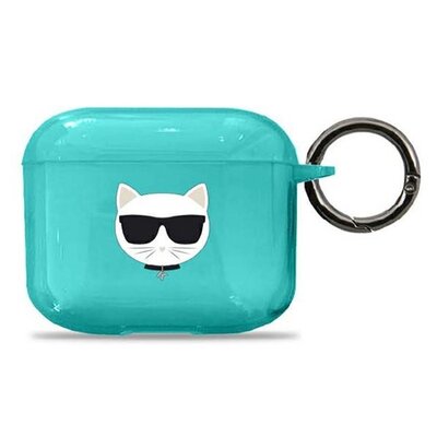 Apple Karl Lagerfeld Etui Karl Lagerfeld KLA3UCHFL AirPods 3 cover niebieski/blue Choupette KLD570BLU