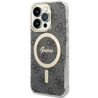 Etui GUESS 4G MagSafe do Apple iPhone 14 Pro Czarny