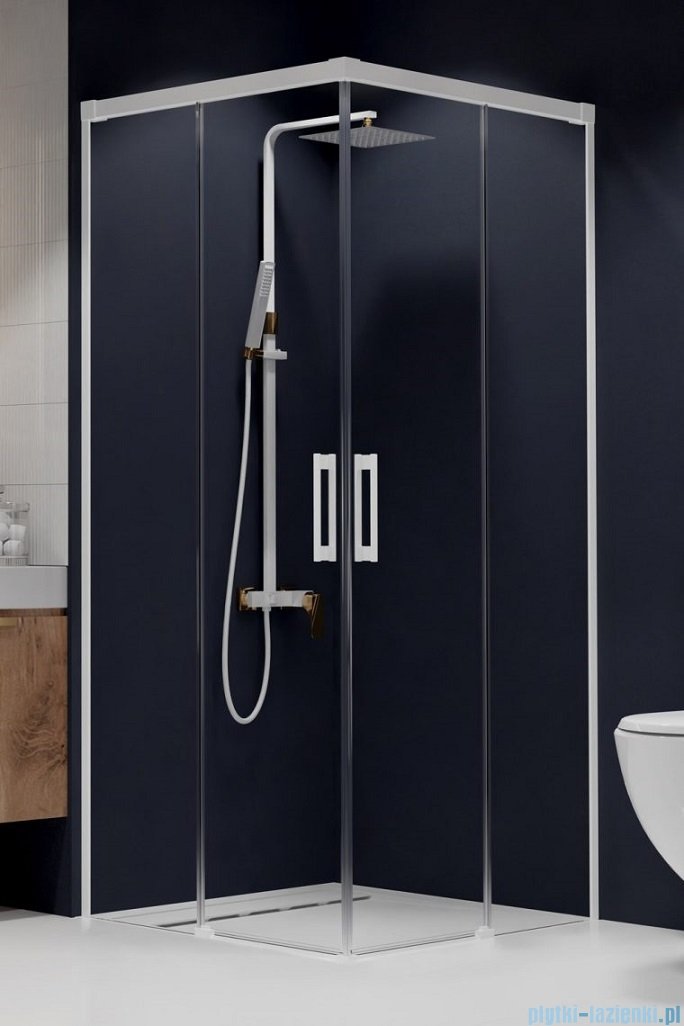 Radaway Idea White Kdd kabina 75x80cm szkło przejrzyste 387066-04-01L/387061-04-01R