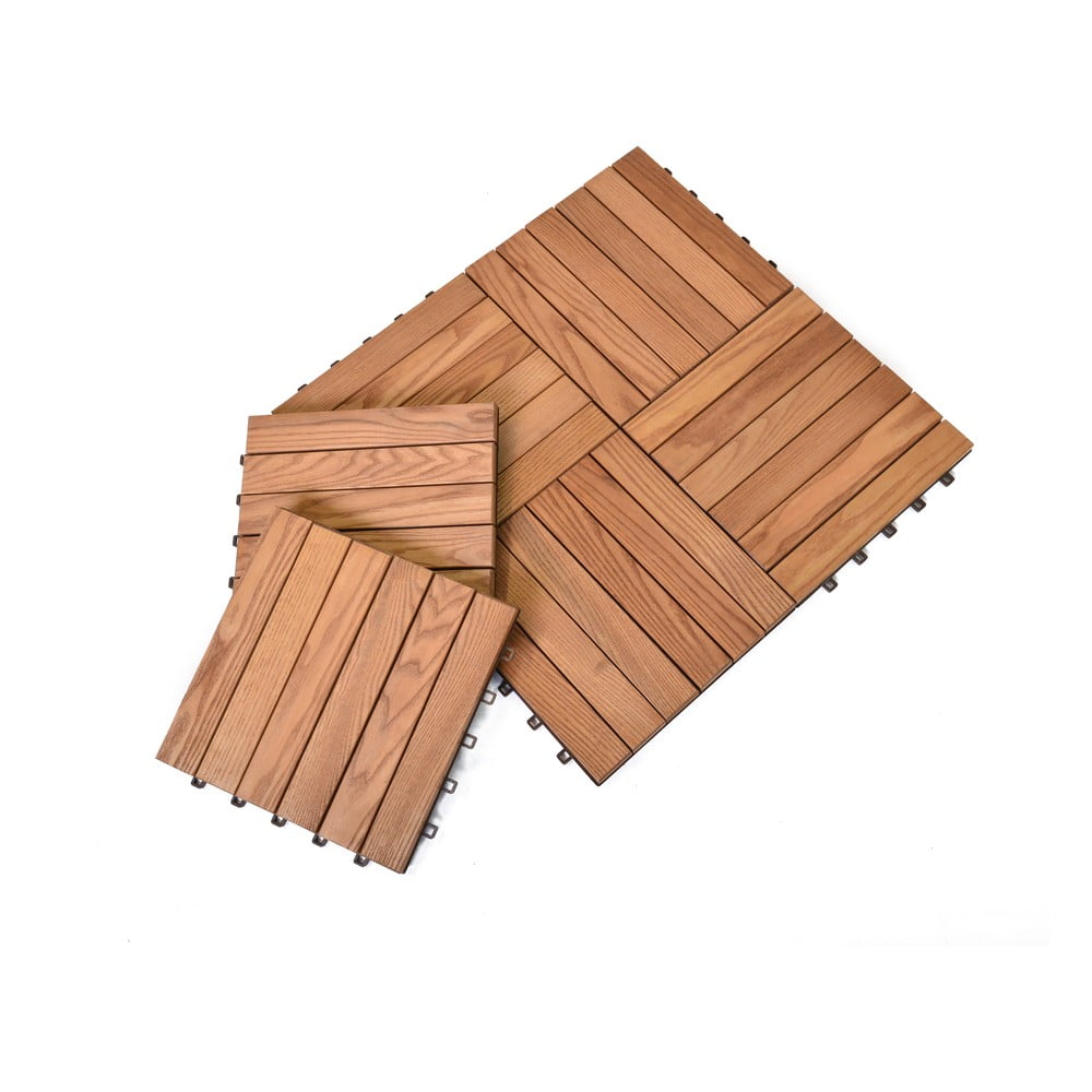 Płytki podłogowe z drewna jesionowego zestaw 6 szt. Rojaplast – Thermowood