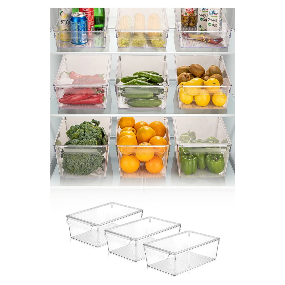 Plastikowy organizer do lodówki 3 szt. – Hermia