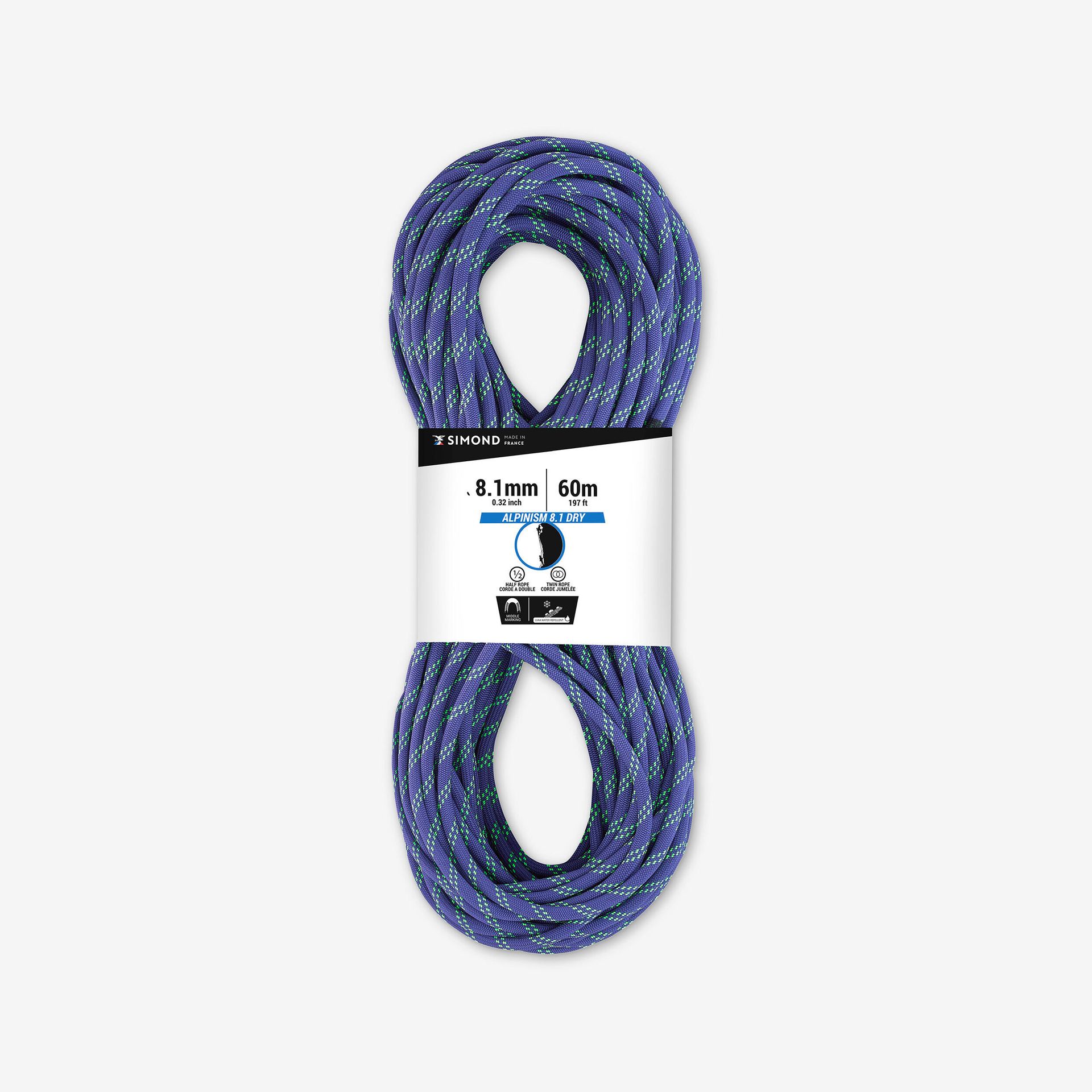 Lina połówkowa Rappel Alpinism 8,1 mm x 60 m