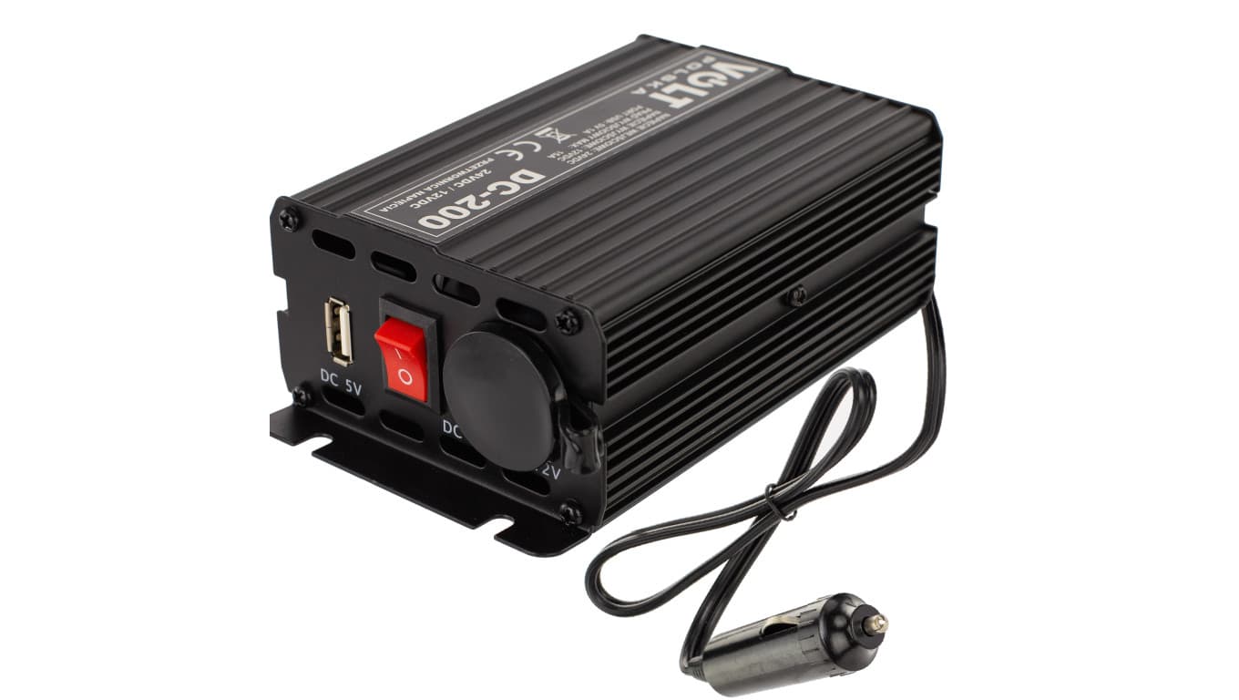 Przetwornica napięcia 24/12V 200W+ USB VOLT