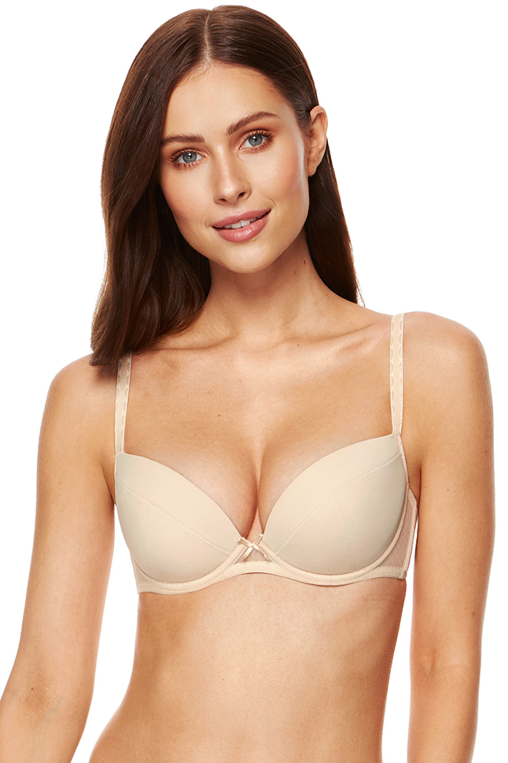 Biustonosz push-up Gorteks Zara/B1 beżowy