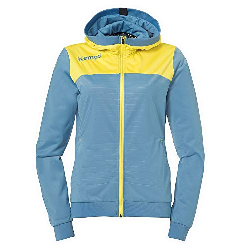 Kempa Emotion 2.0 damska kurtka z kapturem damska kurtka, ciemnoniebieski/limonkowy żółty, XS