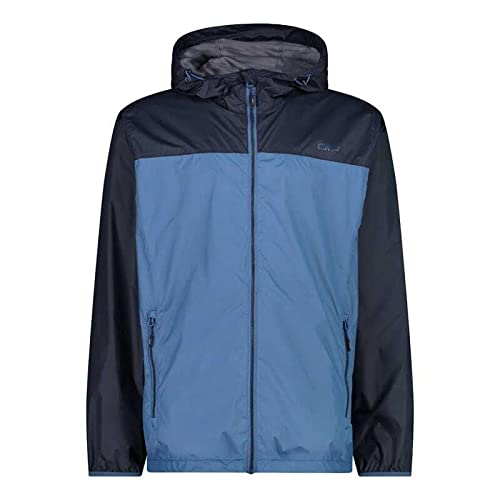 CMP - męska kurtka przeciwdeszczowa z kapturem, Dusty Blue, 56