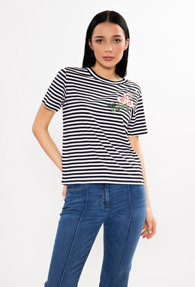 T-shirt w paski - Monnari