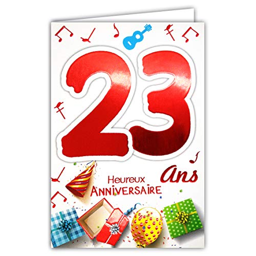 69-2025 kartka urodzinowa, 23 lata, dla mężczyzn, kobiet, kluczy, wolność na szczęście.