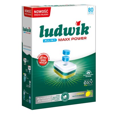 Tabletki do zmywarek LUDWIK All In 1 Maxx Power Lemon - 80 szt.
