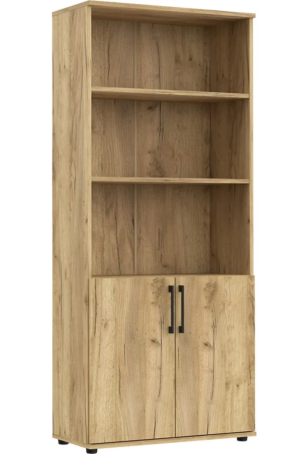 Skandynawski Regał Z Drzwiczkami Dąb Craft T9-D38