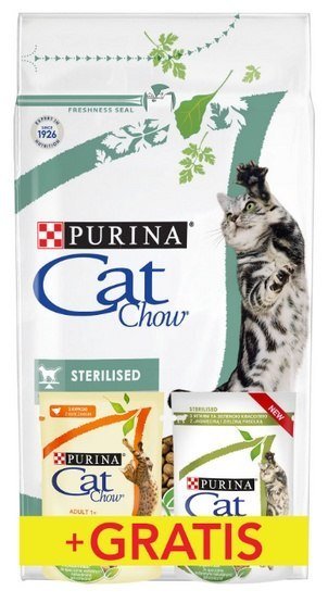 Karma sucha dla kota PURINA Cat Chow Special Care Sterilized, 1,5kg + saszetki, 2x85 g