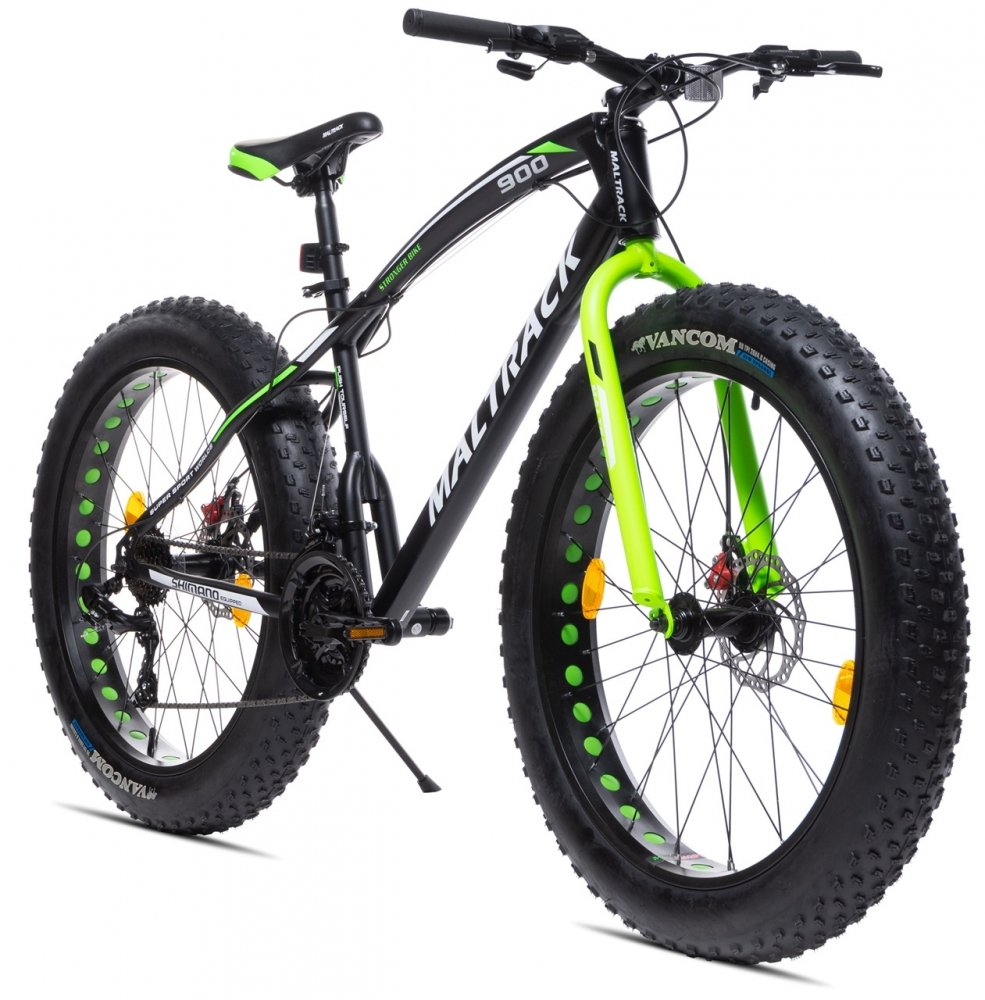 Maltrack Fat Bike 26 cali Czarno-zielony