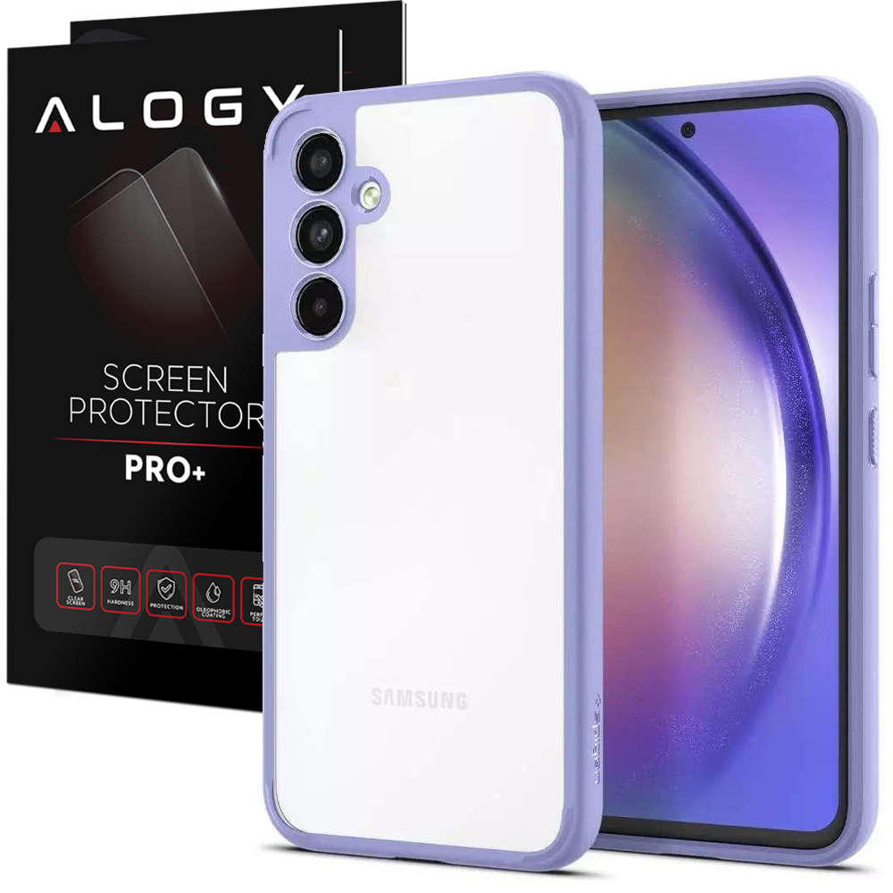 Etui na telefon Spigen Ultra Hybrid do Samsung Galaxy A54 5G Awesome Violet + Szkło