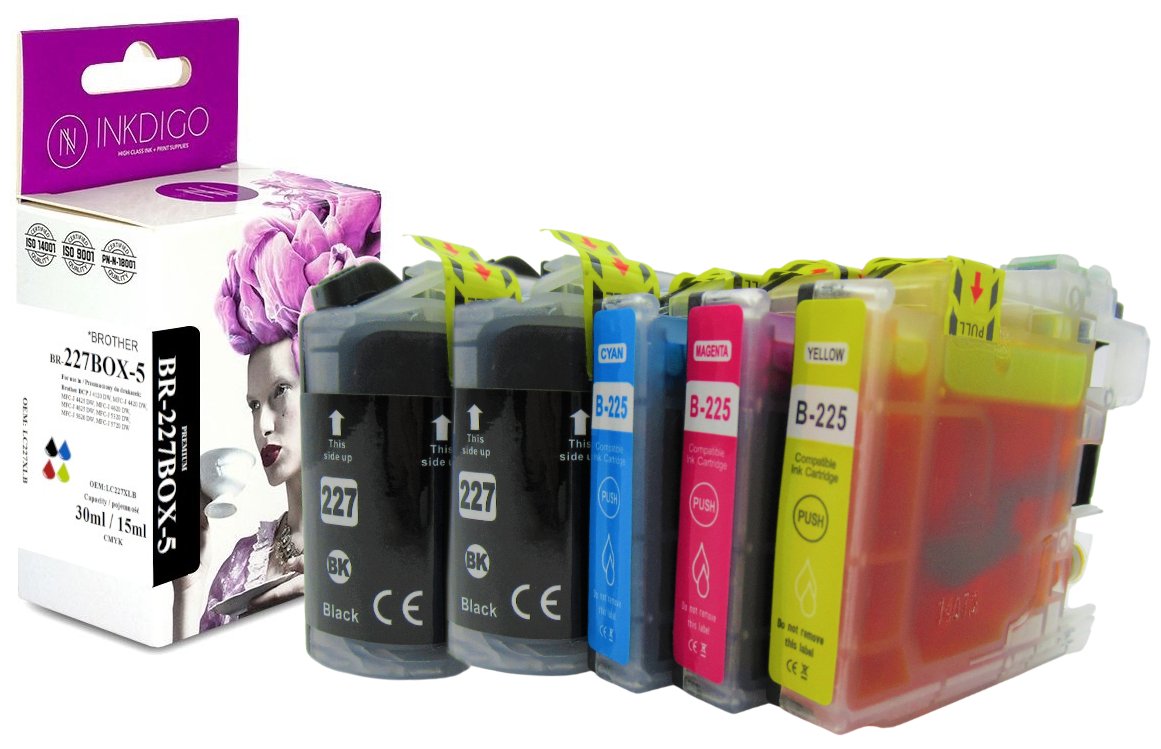 Zestaw do Brother DCP-J 4120 MFC-J 4420 MFC-J 4625 CMY2K zgodny z LC227BK / LC225C / LC225M / LC225Y