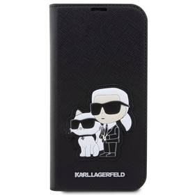 Karl Lagerfeld Pokrowiec PU Saffiano Karl and Choupette NFT Book na iPhone 14 Pro KLBKP14LSANKCPK Czarne