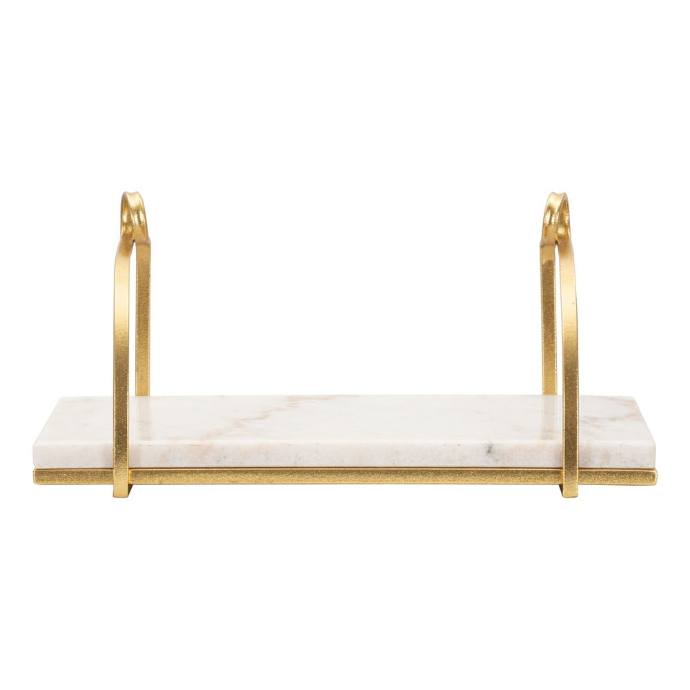 Biała marmurowa półka w kolorze złota – Mauro Ferretti