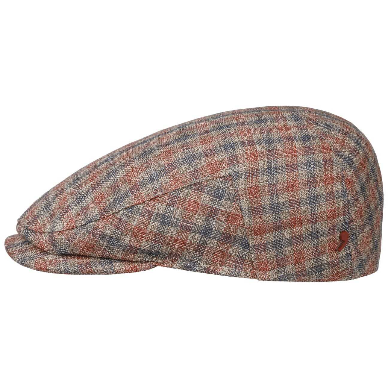 Kaszkiet Hellerson Merino Silk by Alfonso D Este, szaro-czerwony, M (56-57 cm)