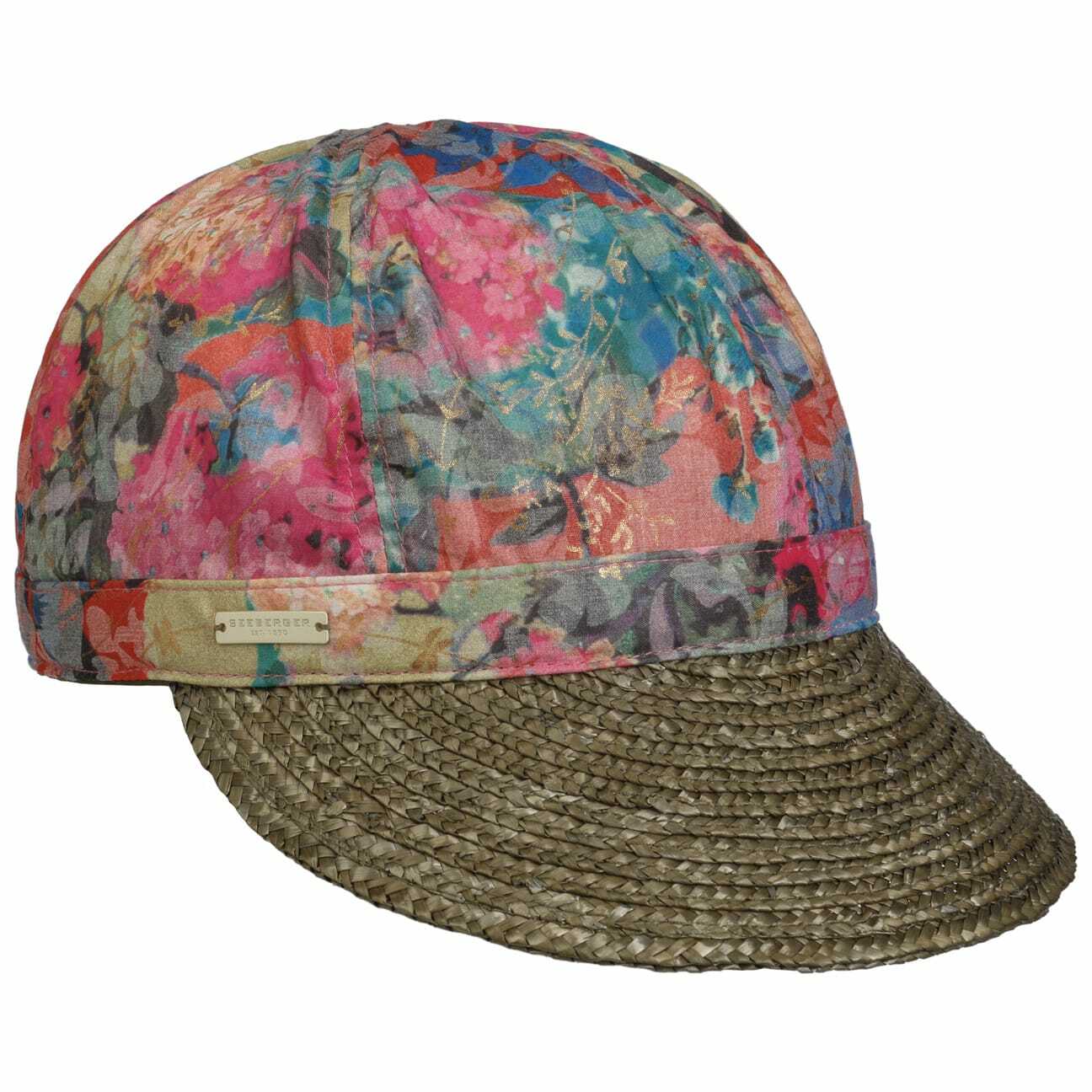 Czapka z Daszkiem Slomiana Viasela by Seeberger, oliwkowy, One Size