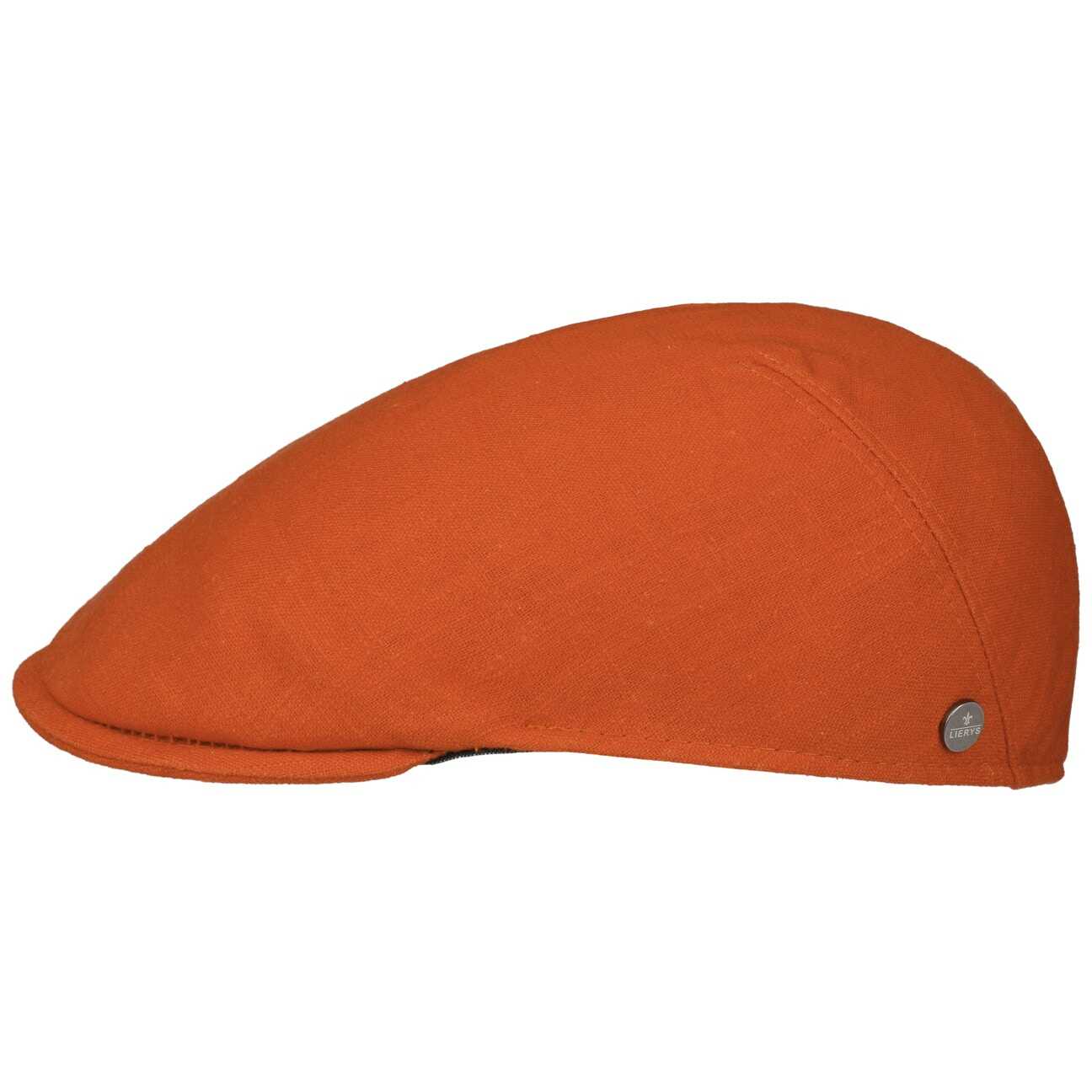 Kaszkiet Lniany Uni by Lierys, pomarańczowy, XL (60-61 cm)
