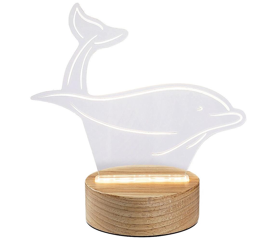 Rabalux 76002 - LED Dziecięca lampka AKALI LED/2W/5V 3000K dolphin buk