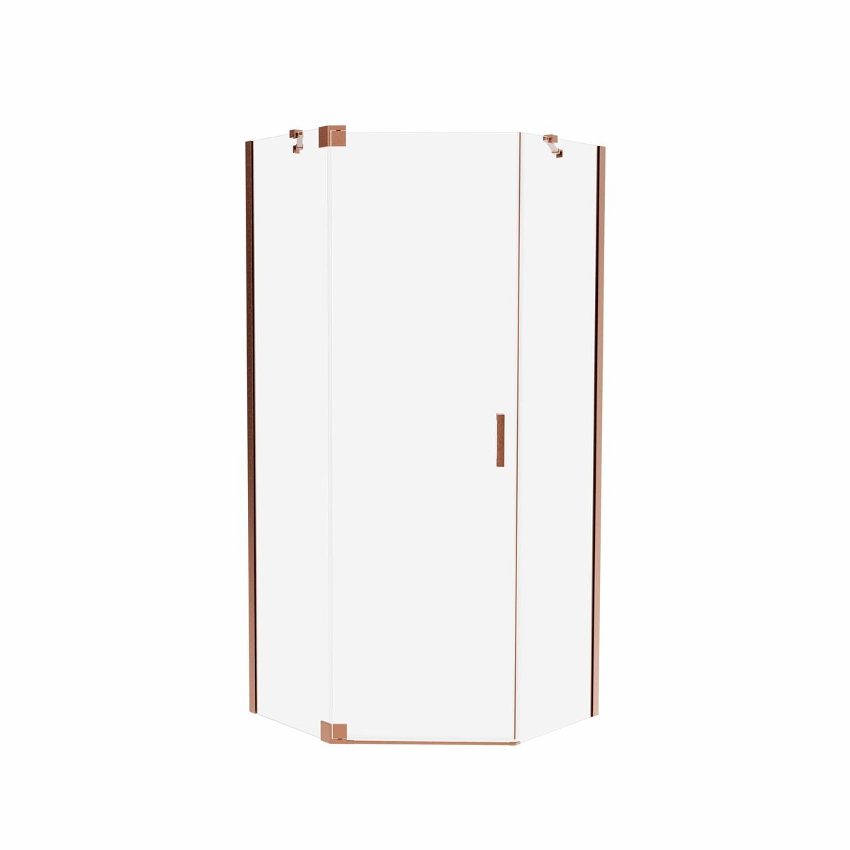 Kabina prysznicowa uchylna Swing miedź 90 x 90 Wellneo