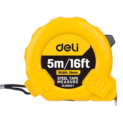 NoName Miara zwijana Deli Tools EDL9005Y 5m/19mm żółta EDL9005Y