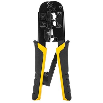 Szczypce do zaciskania konektorów Ethernet Deli Tools EDL4971, 4/6/8P, RJ45/RJ14/RJ12/RJ9