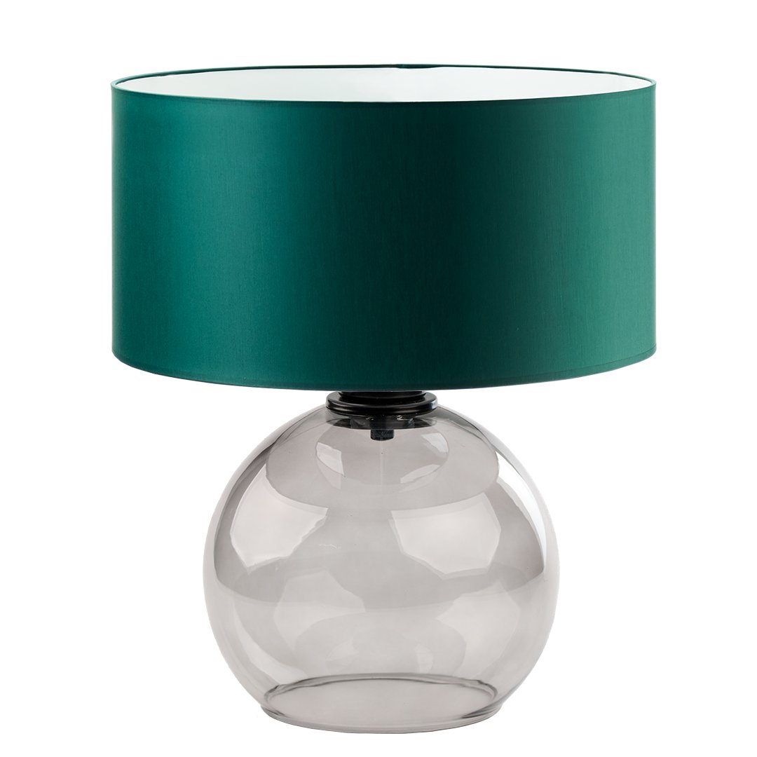 Elegancka szklana lampka nocna LUTON, zieleń butelkowa
