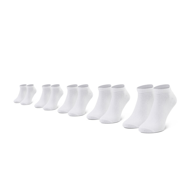 Zestaw 5 par niskich skarpet męskich Jack&Jones Jacdongo Socks 5 Pack Noos 12120278 r.OS White