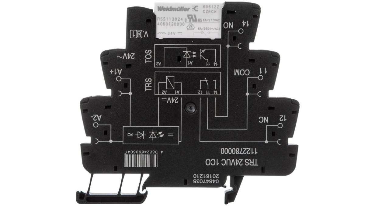 Weidmuller Przekaźnik przemysłowy 1P 6A 24V AC/DC TRS 24VUC 1CO 1122780000 1122780000