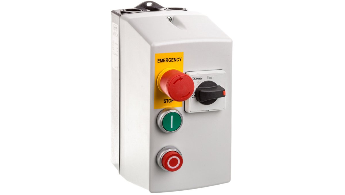 Lovato Rozrusznik bezpośredni w obudowie z wyłącznikiem silnikowym 2,5-4A i stycznikiem 400V AC 1,5kW M2P00911400A7 M2P00911400A7