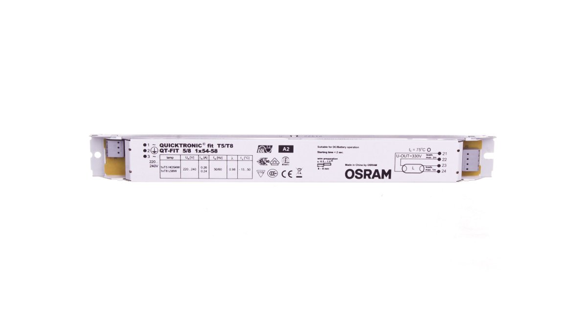 Osram EVG QT-Fit 5/8 statecznikiem T5/T8 1 X 54 58 Watt Multi Watt Lamp fluorescencyjnych lampki taśmowe led 1873828