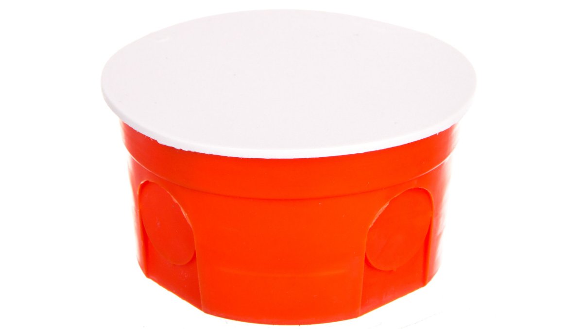 Elektro-Plast Puszka podtynkowa 80 z pokrywą 0283-00 pomarańczowa