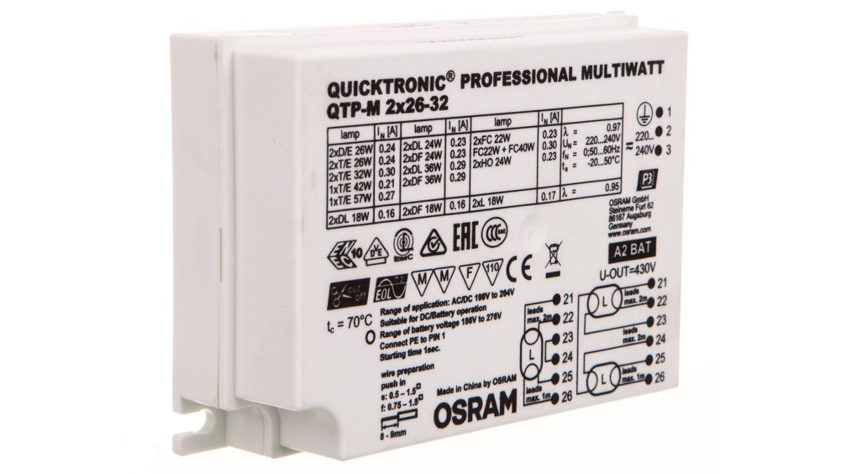 Osram QT M 2 X 26 32/220 240 S VS20 999011005046
