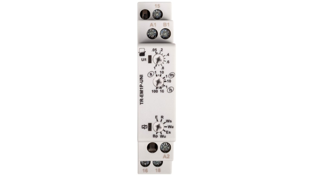 Relpol Przekaźnik czasowy 1P 8A 1sek-100h 12-240V AC/DC wielofunkcyjny TR-EM1P-UNI 2612870 2612870