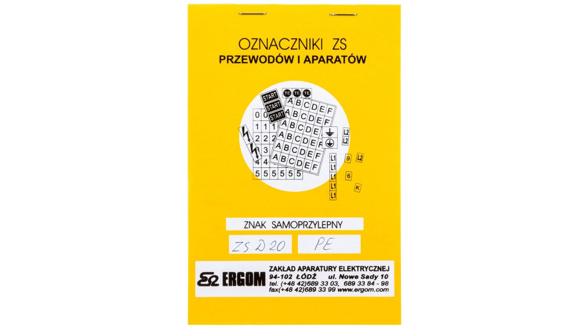 ERGOM Naklejka ZS D20/PE E04ZP-02030403400
