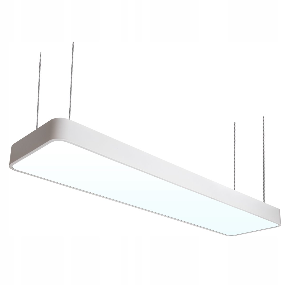 Lampa LED wisząca liniowa biurowa SMOOTH 30x7x120cm BIAŁA 90W CCD