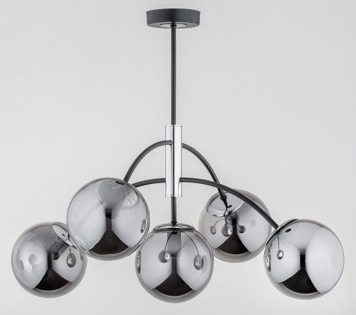 Arini lampa wisząca 5-punktowa czarna/chrom 63152