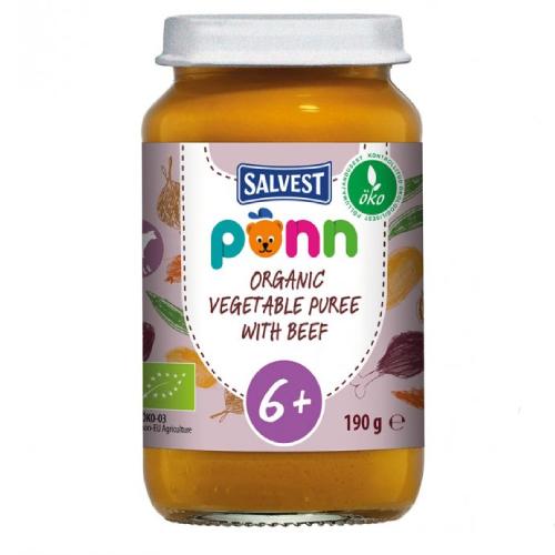 SALVEST PÕNN BIO Wołowina z puree warzywnym, 190g - !!! 24h WYSYŁKA !!!