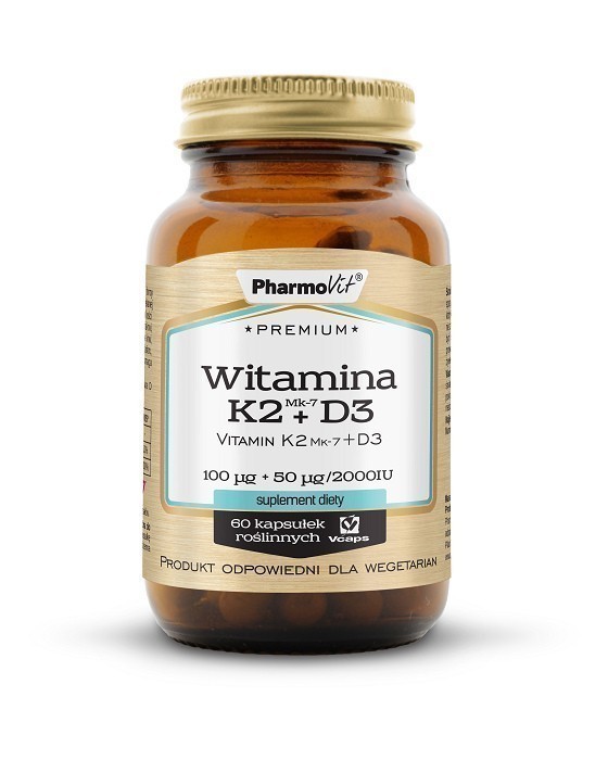 Premium Witamina K2+D3 Pharmovit, suplement diety, 60 kapsulek |  ! 3643861