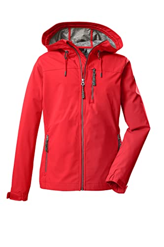 G.I.G.A. DX Damska kurtka softshell / kurtka outdoorowa z kapturem GS 97 WMN SFTSHLL JCKT, 36, nowoczesna czerwień, 38392-000