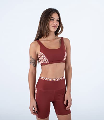 Hurley City Block Scoop Neck Sports Biustonosz Koszulka Damski