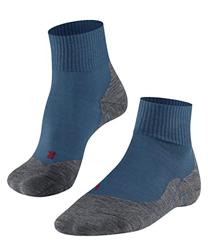 FALKE Mężczyźni Skarpety do wędrówek TK5 Wander Short M SO Wełna Merynosa przeciw pęcherzom cienkie 1 Para, Niebieski (Galaxy Blue 6416), 46-48