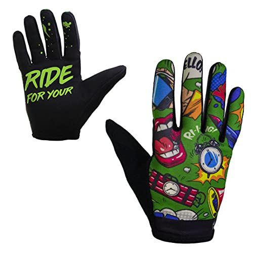 Ridefyl | Rękawiczki rowerowe MTB | Akcesoria | Sport | Dorośli | Unisex | Design Yeah | Wielkosc L | Oddychające | Wyprodukowano w Polsce