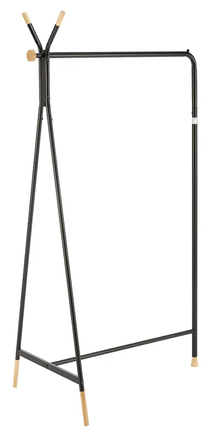 Minimalistyczny Stojący Czarny Wieszak Na Ubrania K6-T23